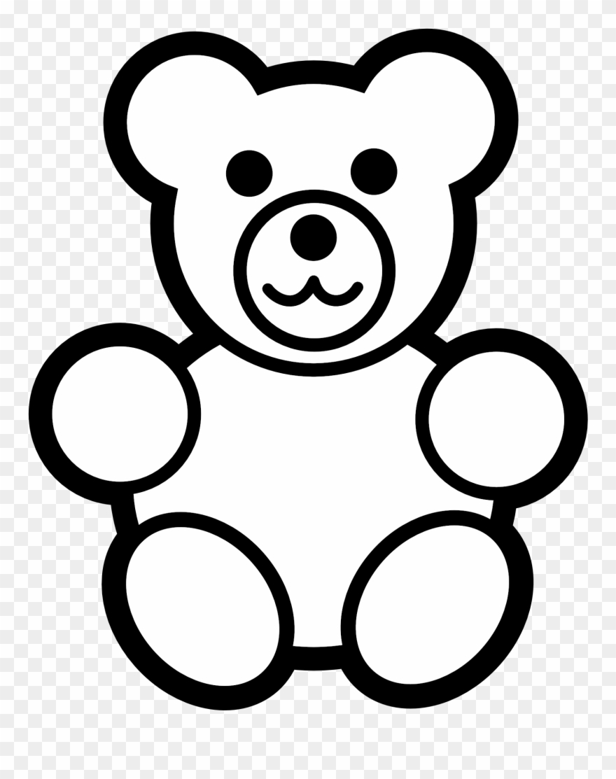 Clipart Of Amp, Amd And Fabulous - Teddy Bear Images Black And White - Png Download