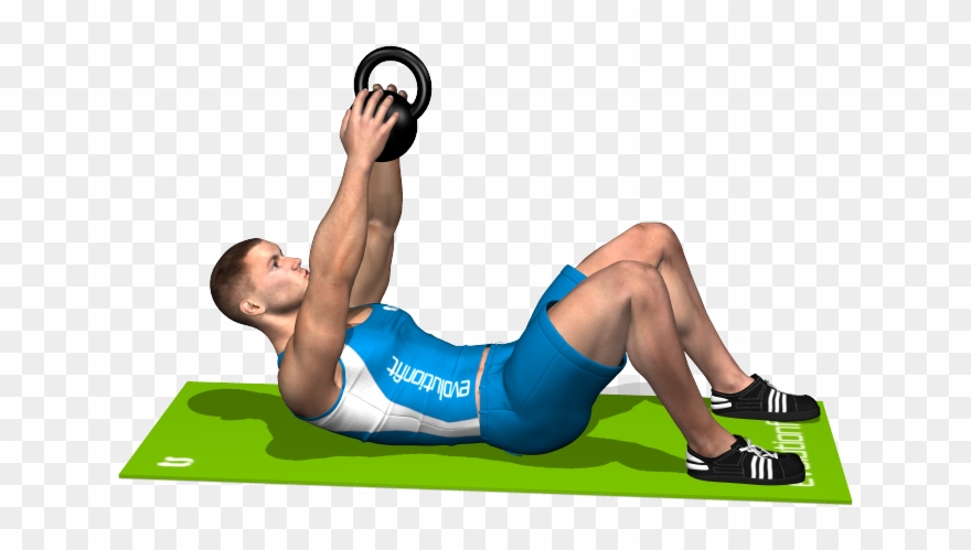 Crunch Kettlebell Involved Muscles - Crunch Con Kettlebell Clipart