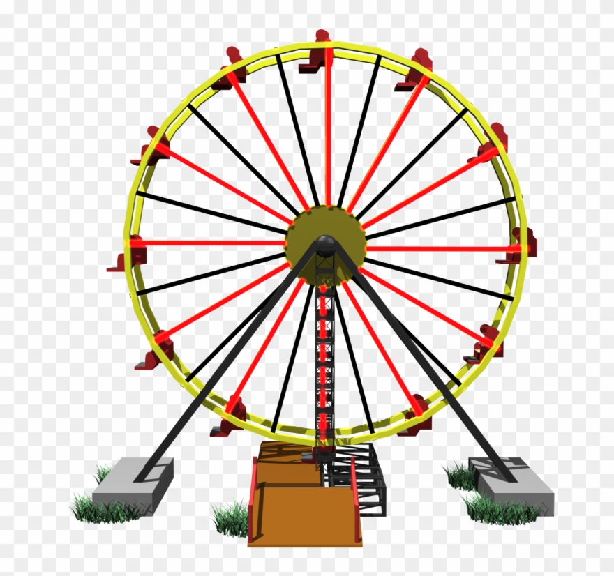 Pin Country Fair Clipart - Ferris Wheel - Png Download