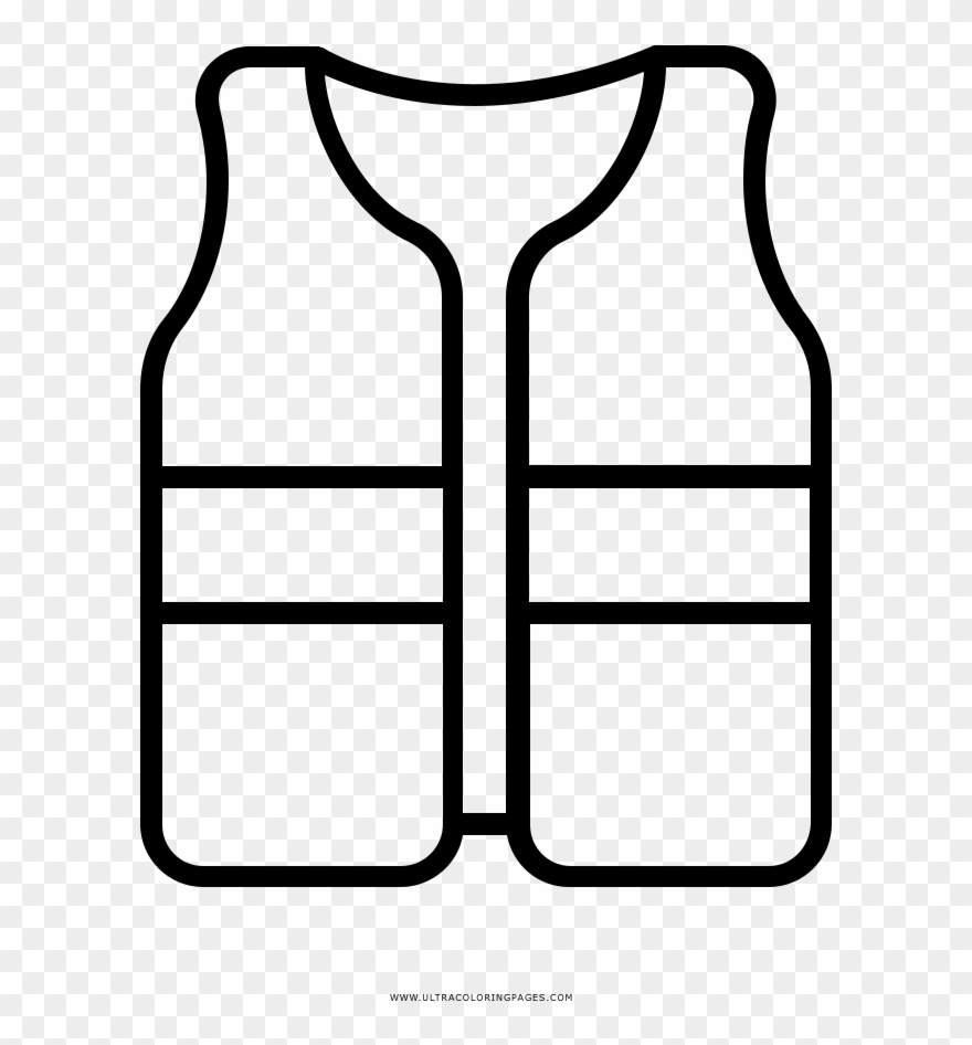 Bulletproof Vest Coloring Page - Desenho Colete Salva Vidas Clipart