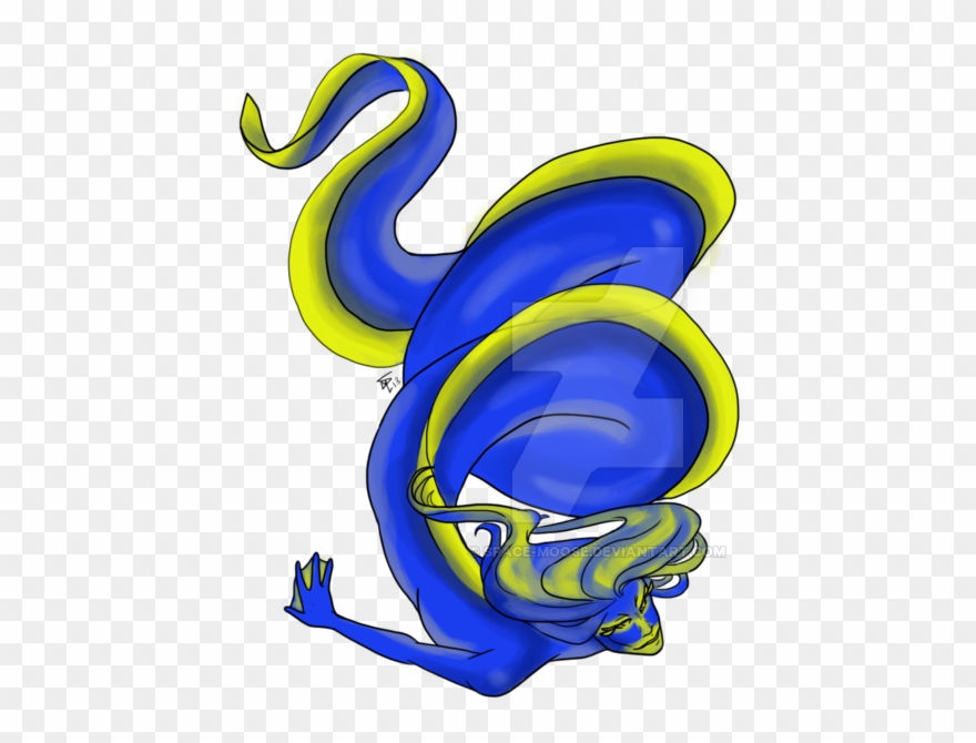 Eel Drawing Mermaid - Illustration Clipart