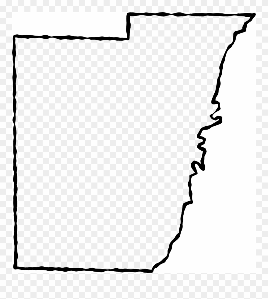 A Map Of Calhoun With A Black Squiggle Outline - Silhouette Clipart