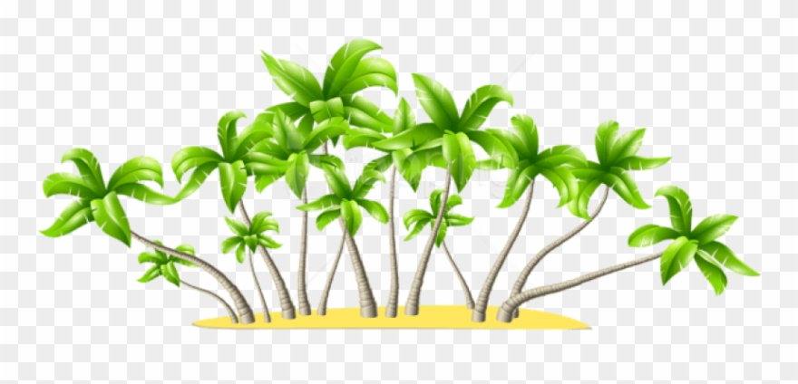 Palm Tree Clipart Png - Coconut Trees * .png Transparent Png