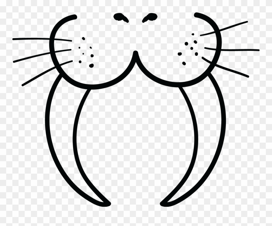 The Wayward Walrus • Travel Tales For The Wayward Ones - Line Art Clipart