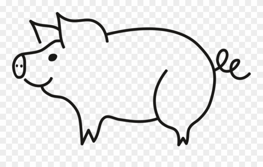 Kids Picture For Coloring Golden Retriever Rescue Free - Black And White Clipart Pig - Png Download