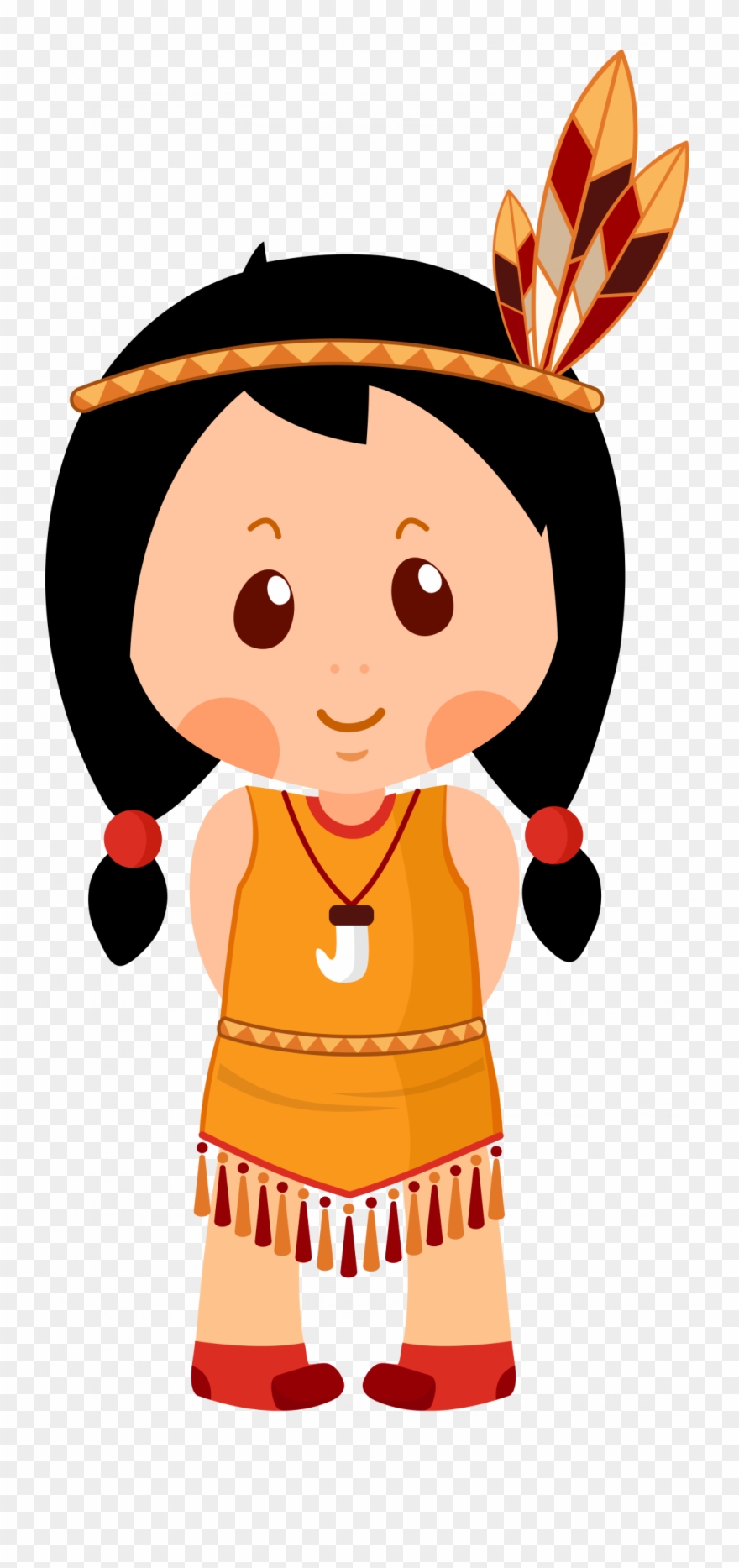 Large Size Of Cool Teenage Girl Drawings Pictures Of - Native American Girl Clipart - Png Download