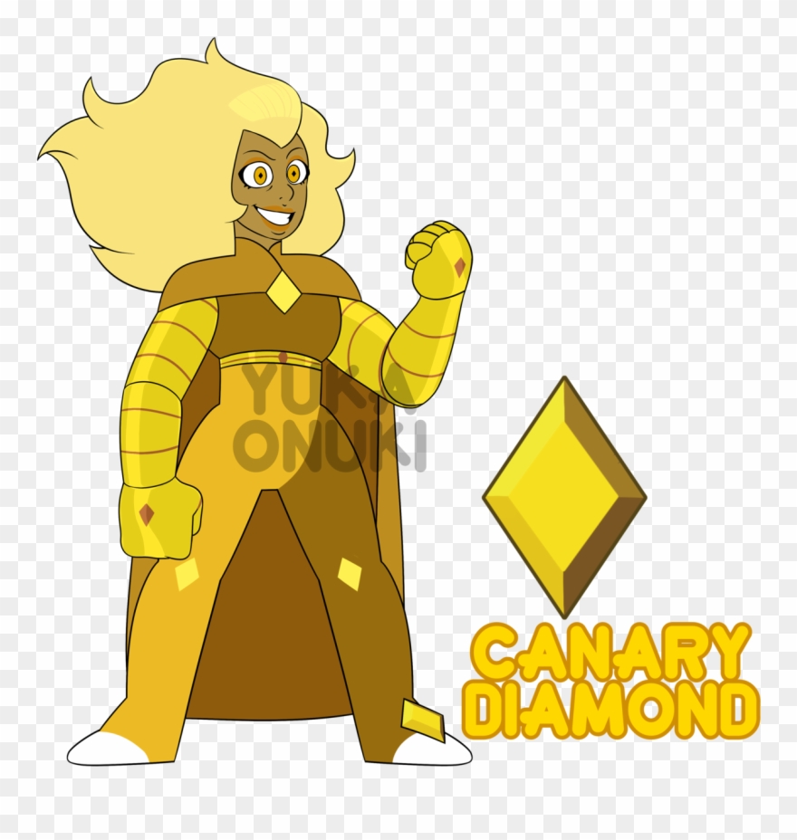 Canary Diamond Gem Placement - Gold Diamond Gemsona Clipart