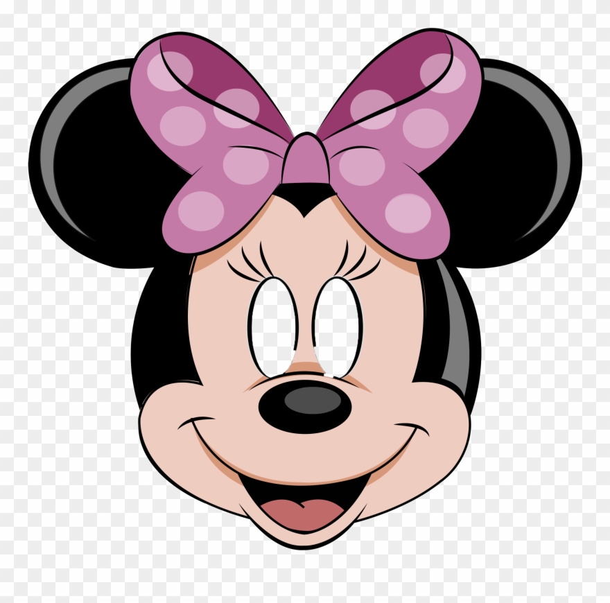 Heart - Minnie Mouse With Pink Bow Clipart