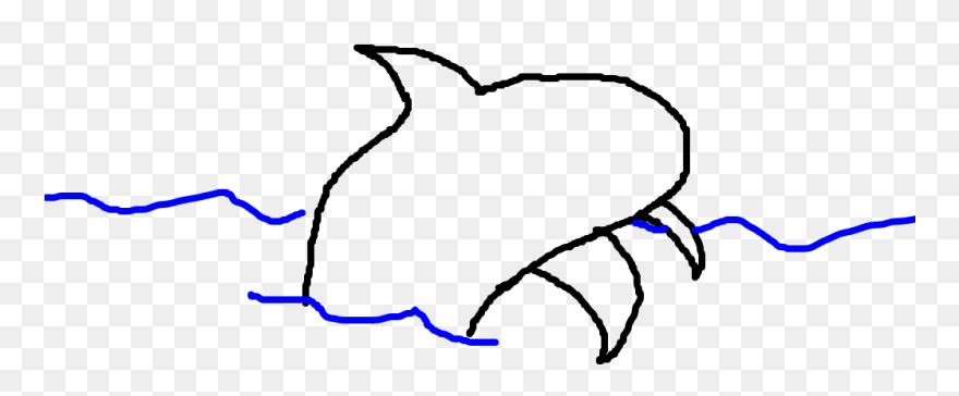 Orca Drawing Tail - Sketch Clipart
