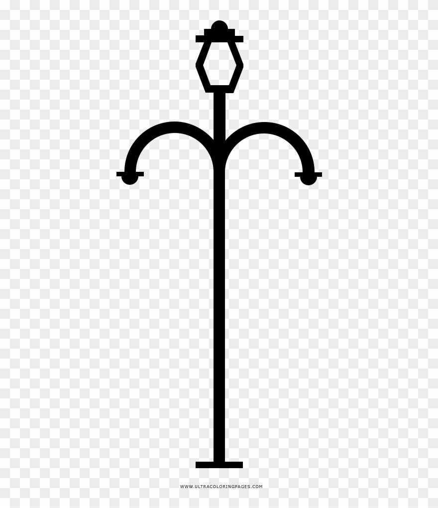 Street Light Coloring Page Clipart