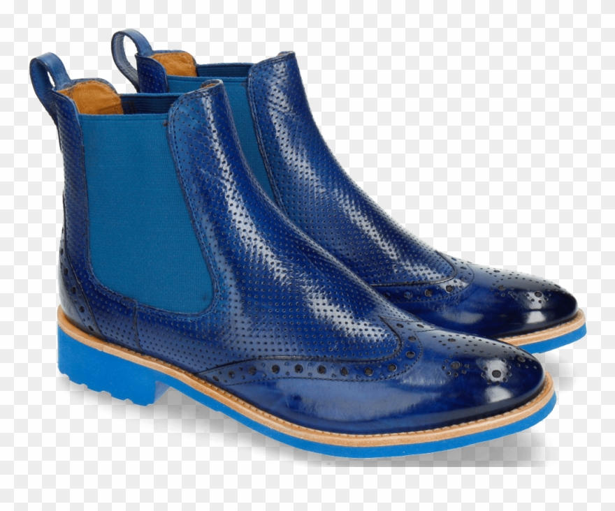 Amelie 5 Perfo Electric Blue Elastic Moroccan Blue - Chelsea Boot Clipart