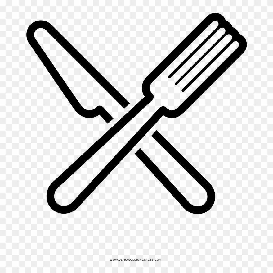 Silverware Coloring Page - Icon Spoon And Fork Png Clipart
