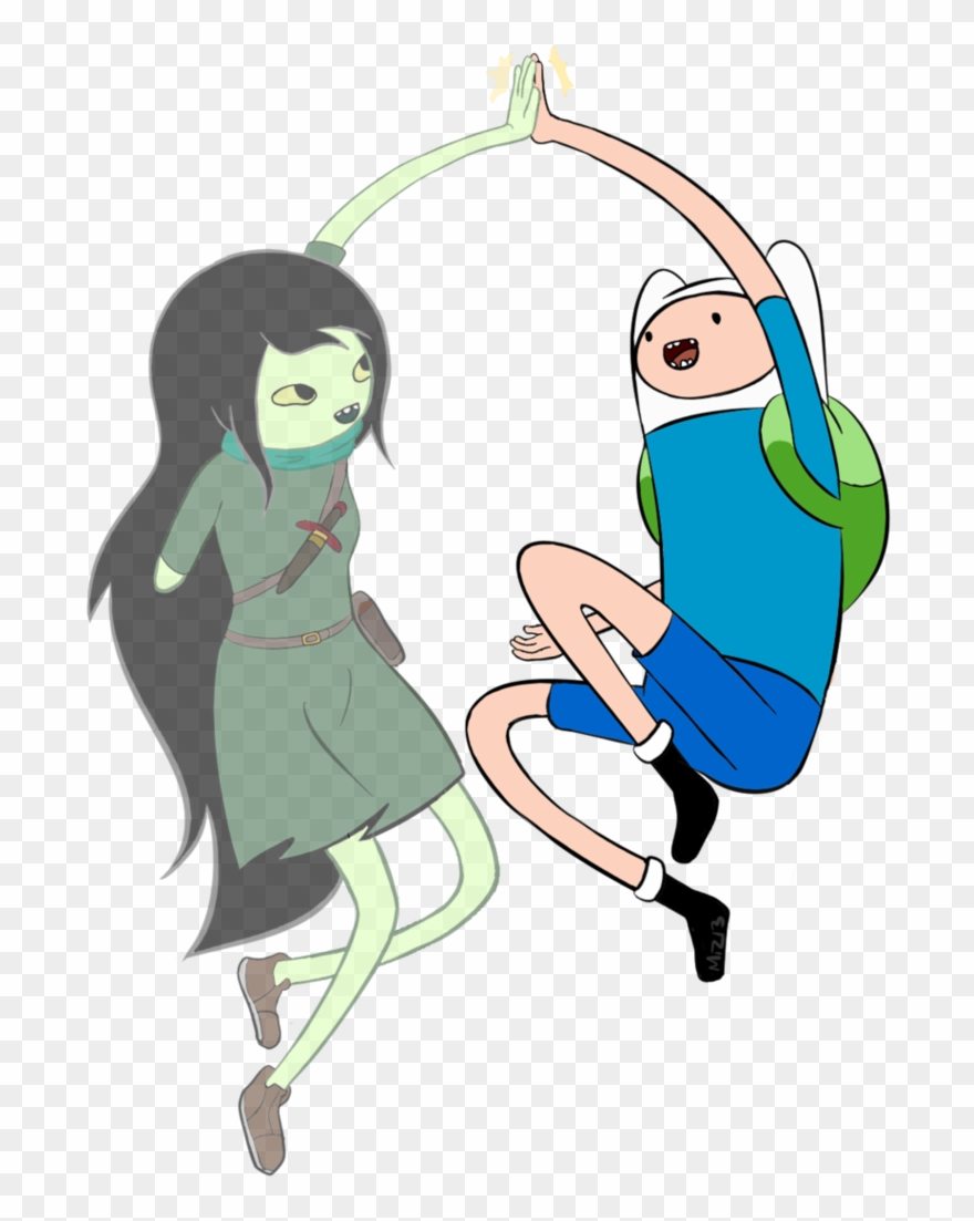 High Fives For Past Selves By Madamemiz - Finn And Jake Reincarnated Clipart
