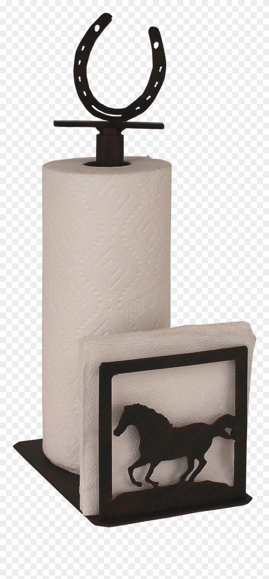 Iron Running Horse/horse Shoe Paper Towel And Napkin - Napkin Holder Clipart