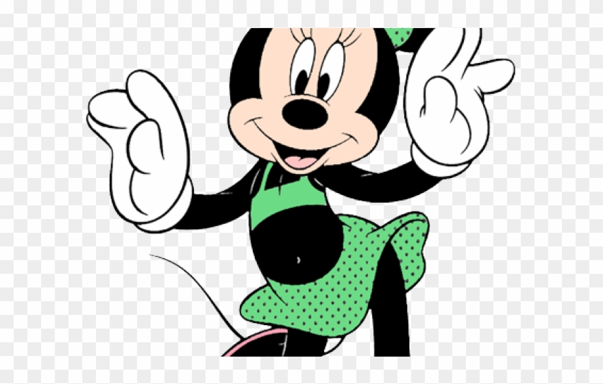 Green Clipart Minnie Mouse - Minnie Maus Im Bikini - Png Download