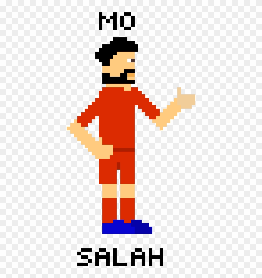 Mo Salah Pixel Art - Cartoon Clipart