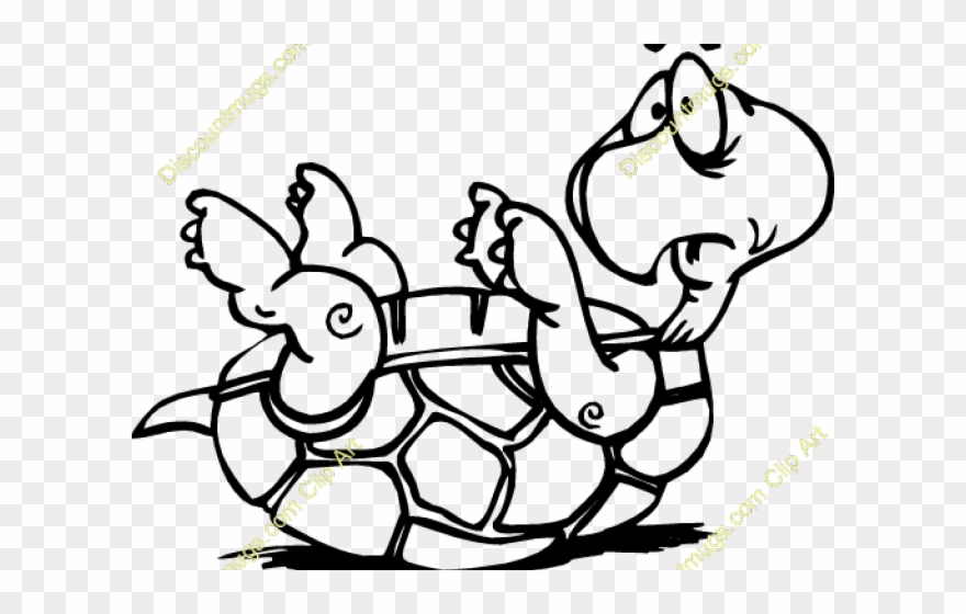 Upside Down Turtle Drawing Clipart