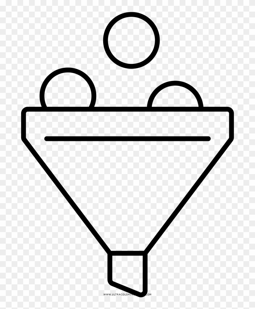 Funnel Coloring Page - Line Art Clipart