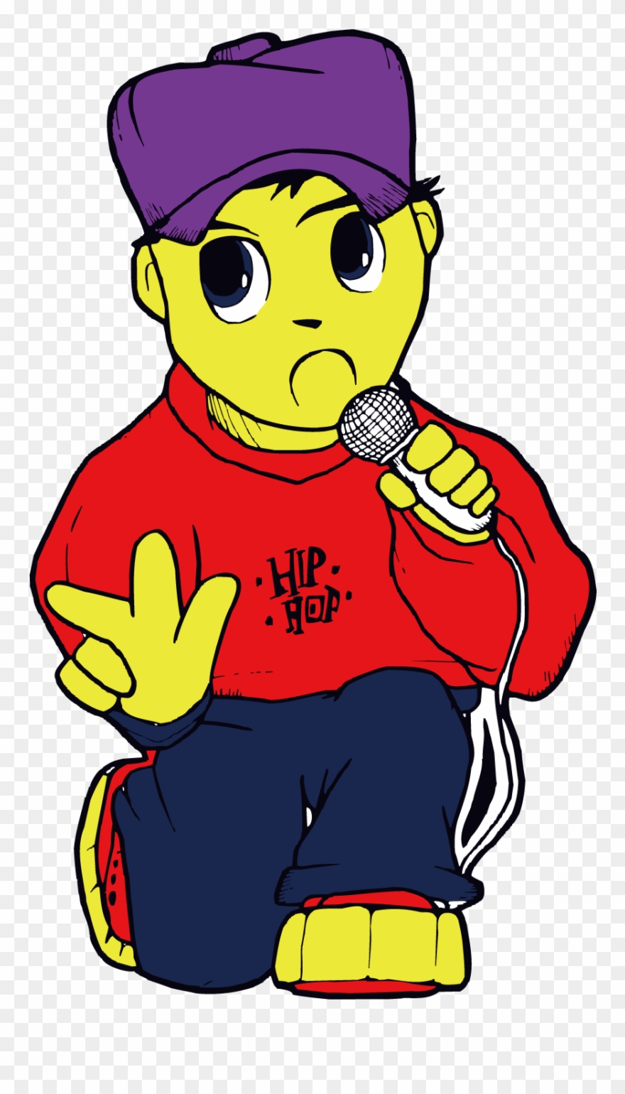 Cartoon Singing Illustration - مغني كرتون Clipart