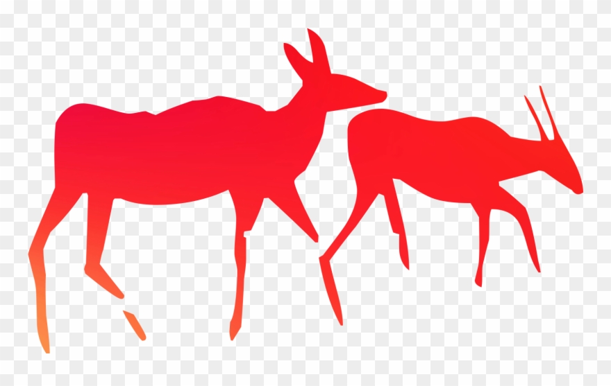 Art Cave Reindeer Rock Painting Sandvlei Clipart - Elk - Png Download