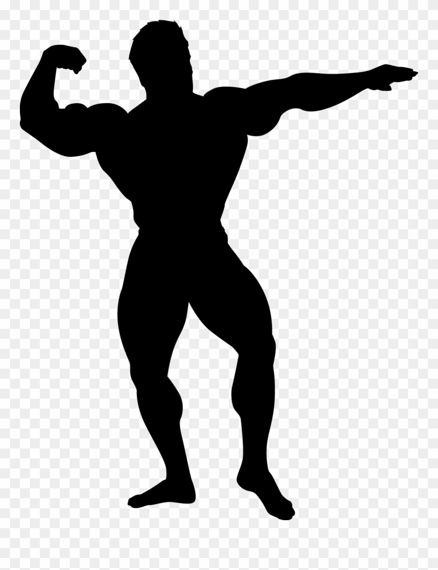 Body Building Png - Bodybuilder Silhouette Clipart