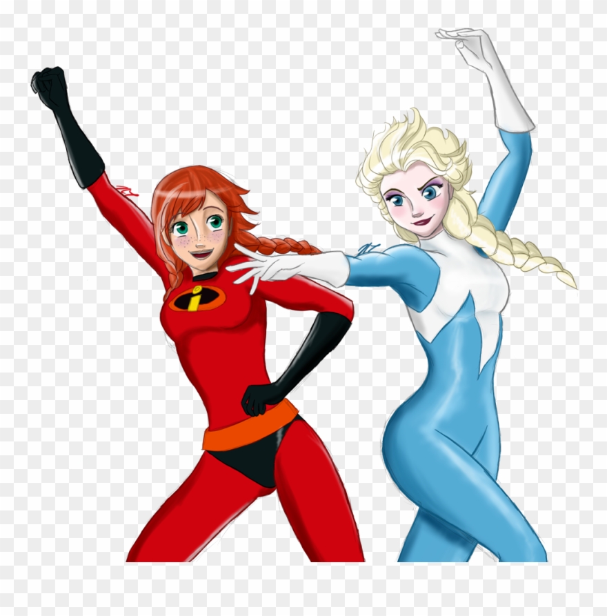 Disney Pixar The Incredibles Anna Frozen Mr - Frozone X Mr Incredible Clipart