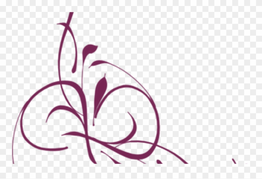 Floral Swirl Plum Clip Art At Clkercom Vector Clip - Funeral Clipart Png Transparent Png