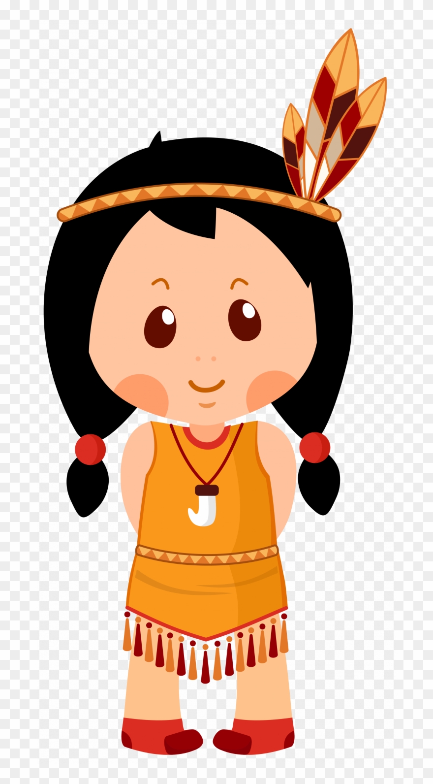 Medium Size Of Cool Drawings Of A Girl Sketch With - Native American Girl Clipart - Png Download
