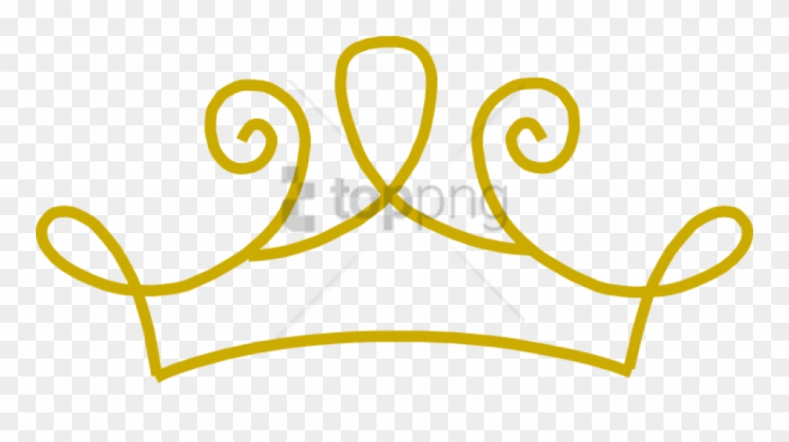 Free Png Gold Line Clip Art Png Image With Transparent - Gold Clipart Princess Crown
