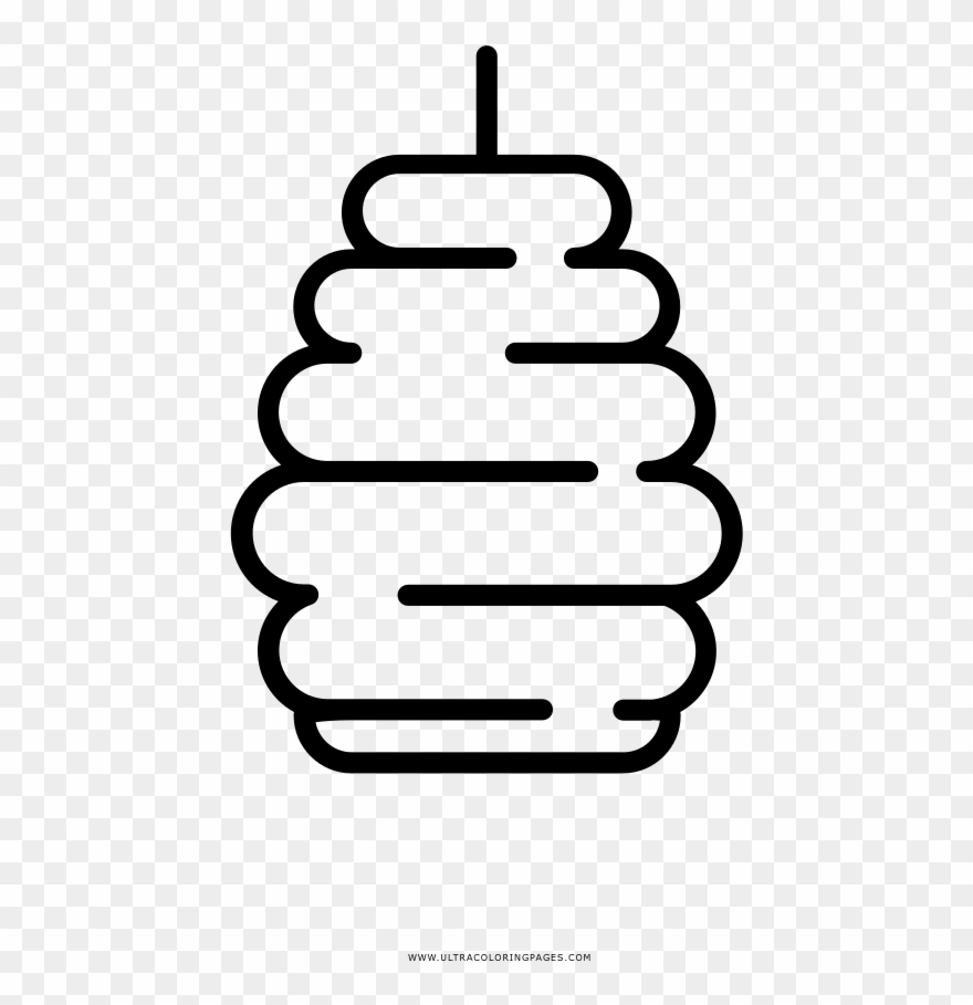 Beehive Coloring Page - Colmena Dibujo Clipart