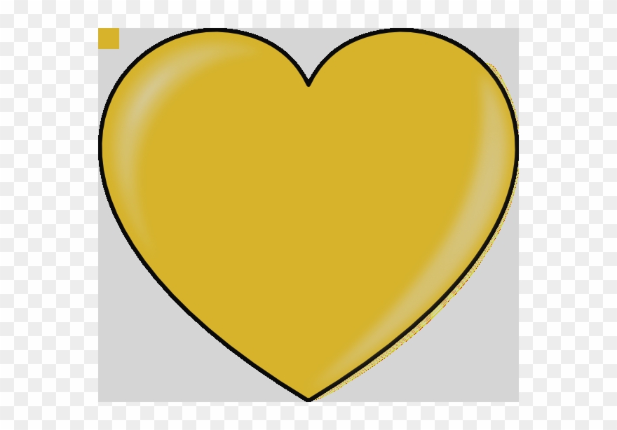 Gold Hearts Clip Art Gold Heart Clipart - Yellow Heart Image Png Transparent Png