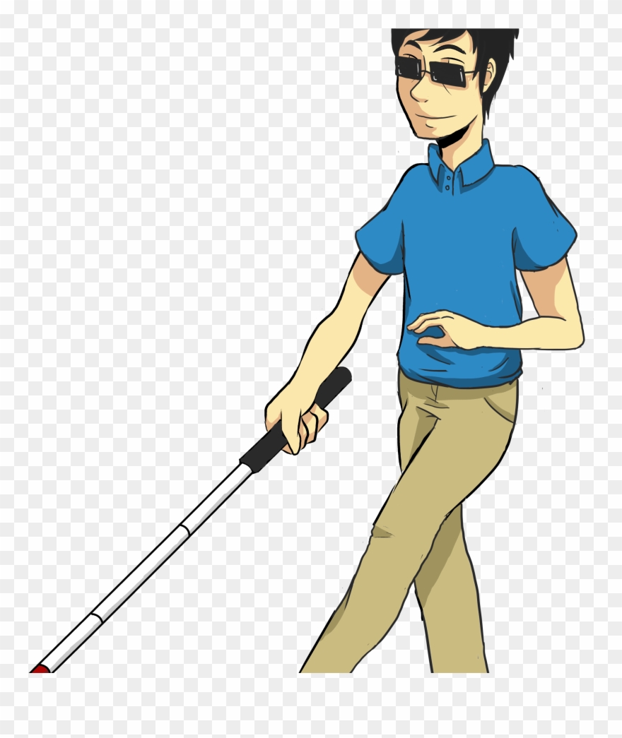Blind Guy Clip Art - Blind Guy - Png Download