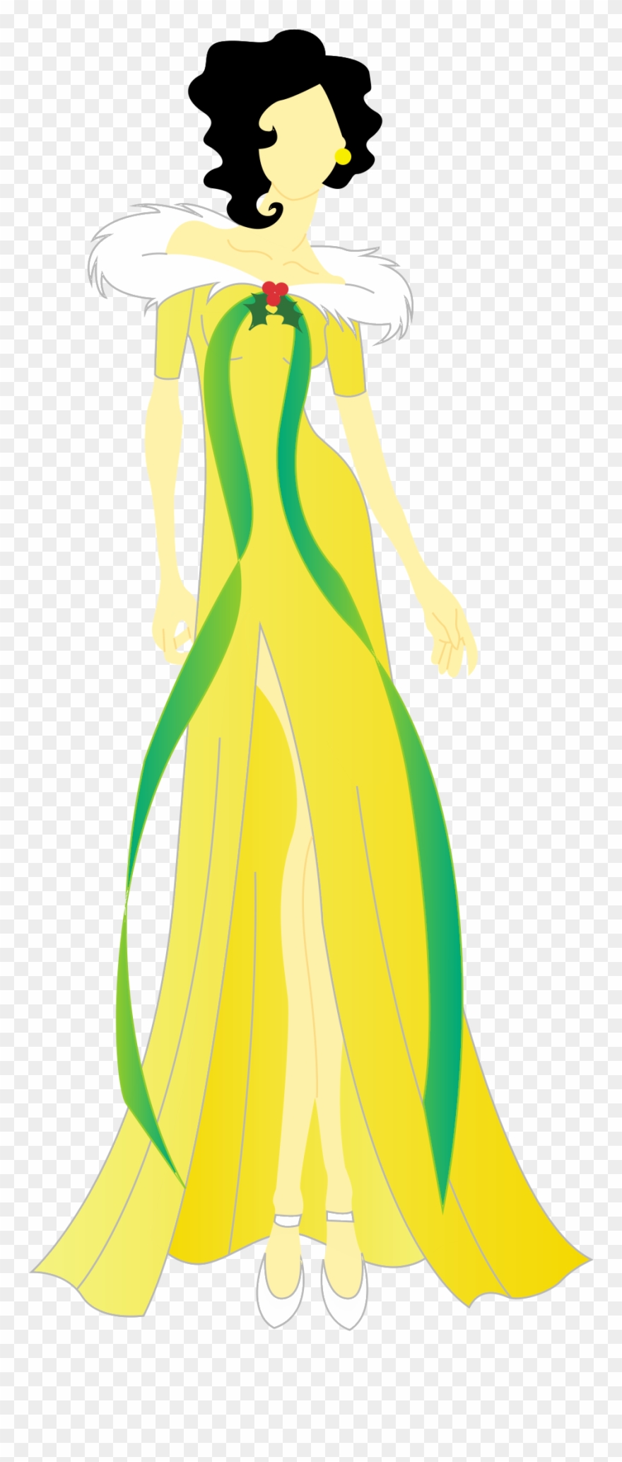 Dress Clip Hair - Illustration - Png Download