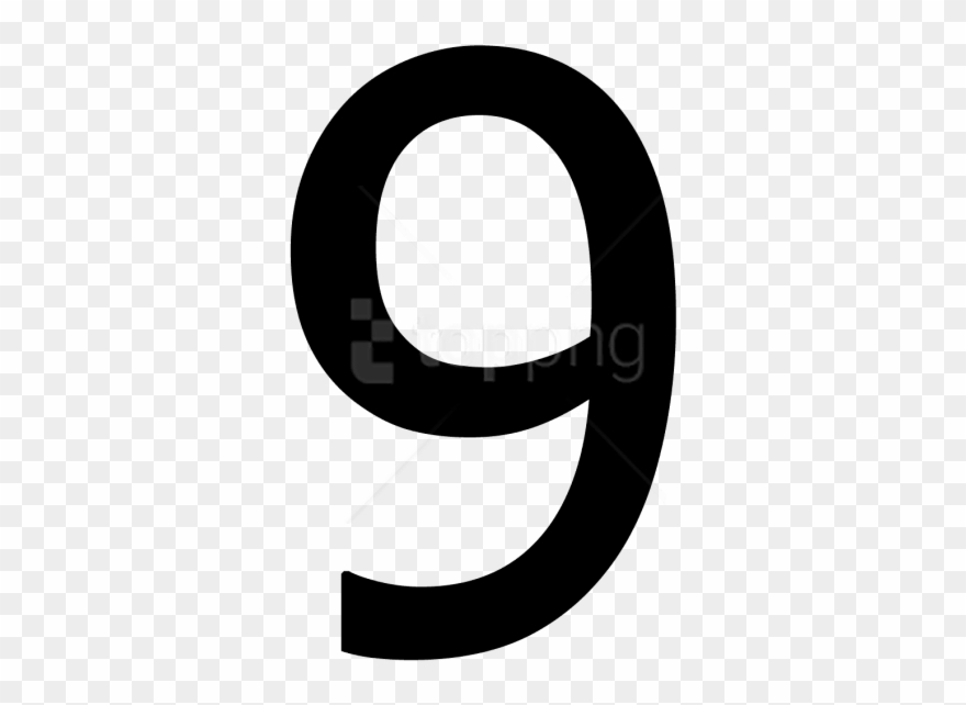 Free Png Number 9 Black And White Png - Circle Clipart