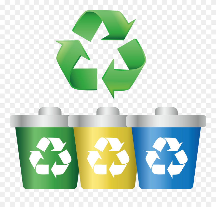 Paper Recycling Symbol Label Clip Art - Thank You Recycling - Png Download