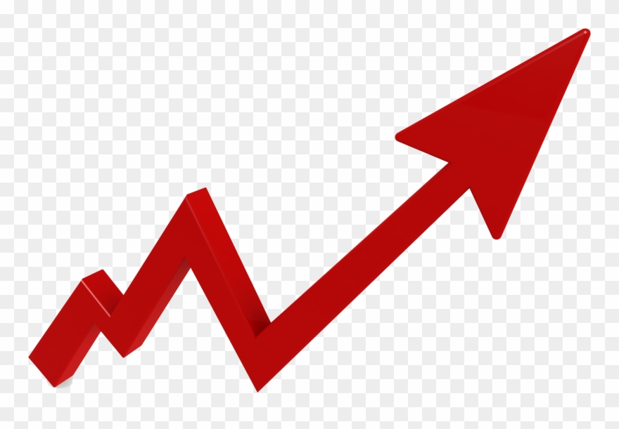 Cogent Wingman Takes Such Challenges And Converting - Red Growth Arrow Clipart