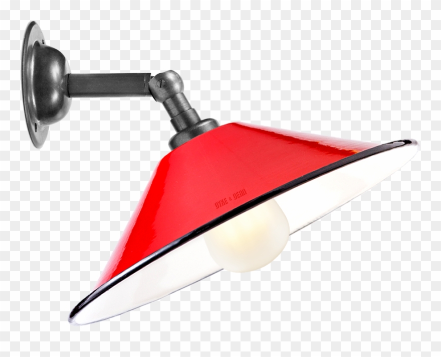 Red Small Cone Shade Wall Lamp - Hoe Clipart