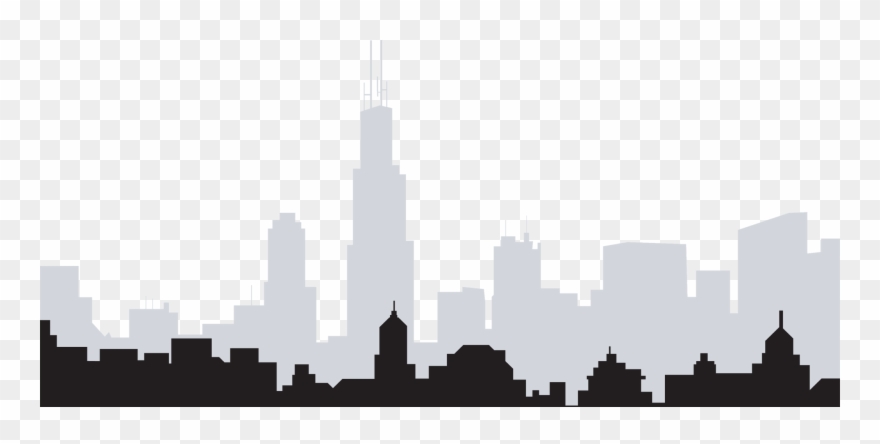 Cityscape Transparent Skyline Chicago - Chicago Skyline No Background Clipart