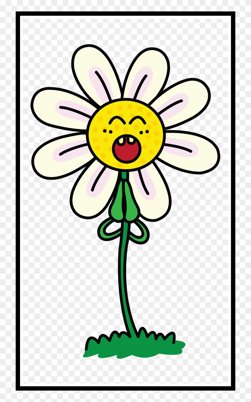 Jpg Library Download Appealing Flower At Getdrawings - Cartoon Clipart Cute Flower - Png Download