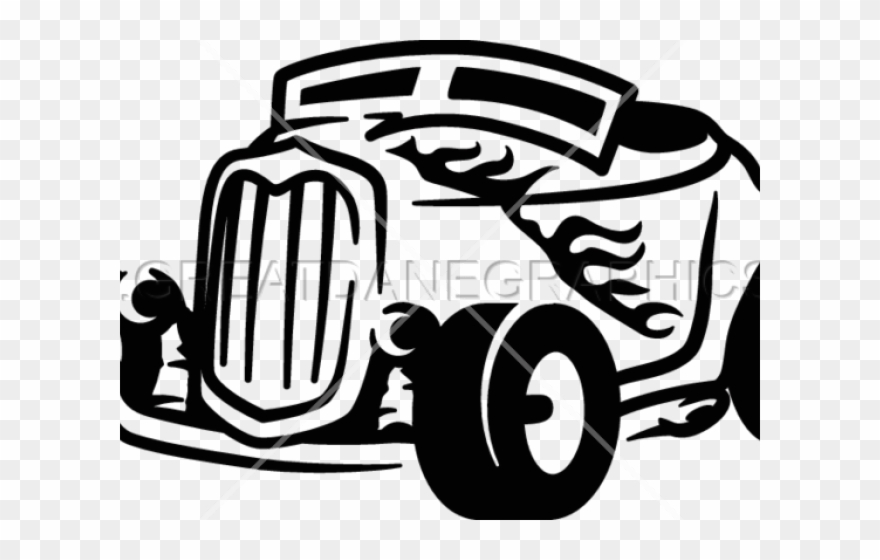 Antique Clipart Hot Rod - Illustration - Png Download