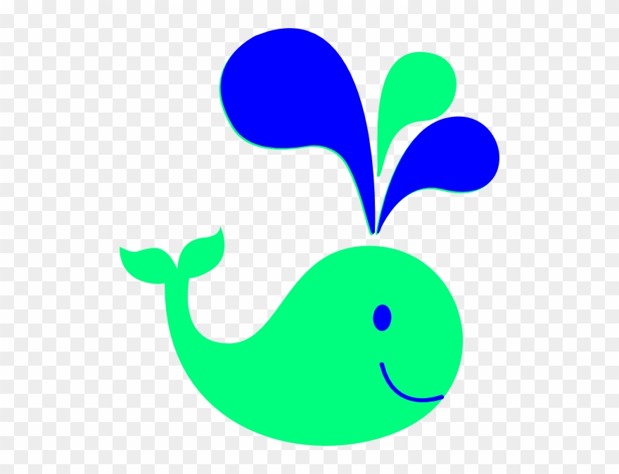 This Free Clip Arts Design Of Whale Blue Green Png - Pink Whale Clip Art Transparent Png