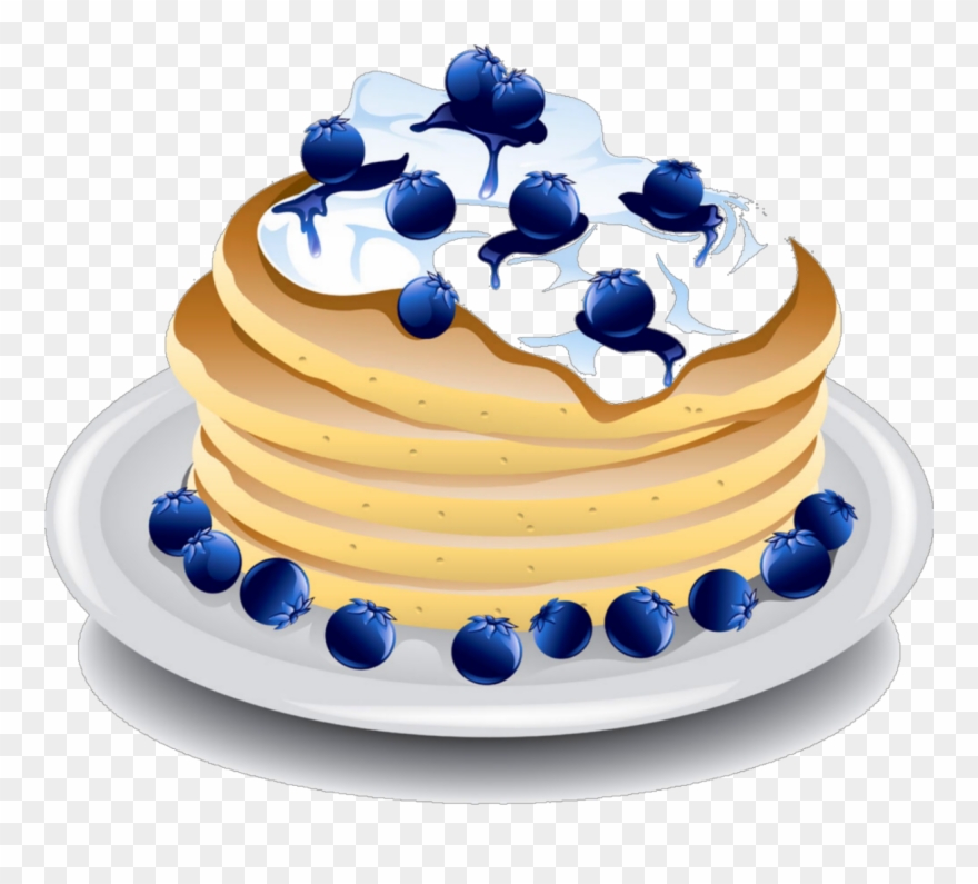 Transparent Pancakes Blueberry - Blueberry Pancake Clipart - Png Download