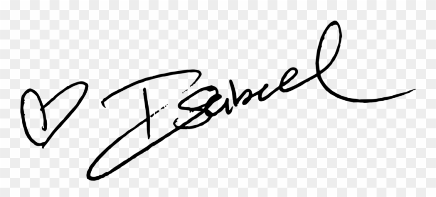 Isabel Sign-01 - Calligraphy Clipart