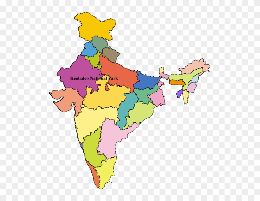 A Map Of India With The Location Of Keoladeo National - Place Where Jallianwala Bagh Incident Took Place Clipart