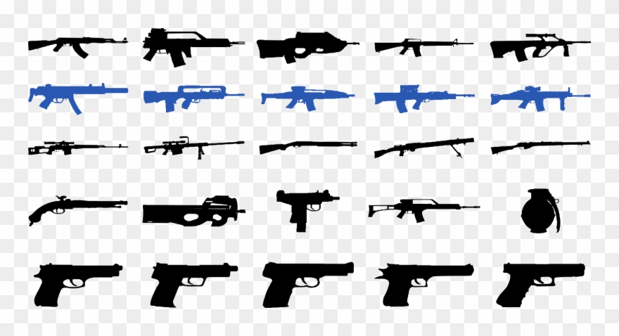 Transparent Guns Police - Types Of Guns Clipart