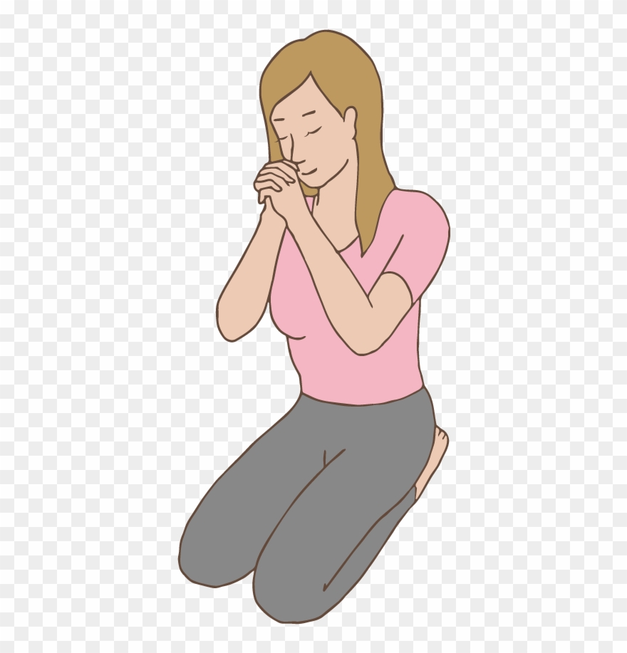 Eine Betende Frau Free Illust Net - Imagens Mulheres Orando Png Clipart