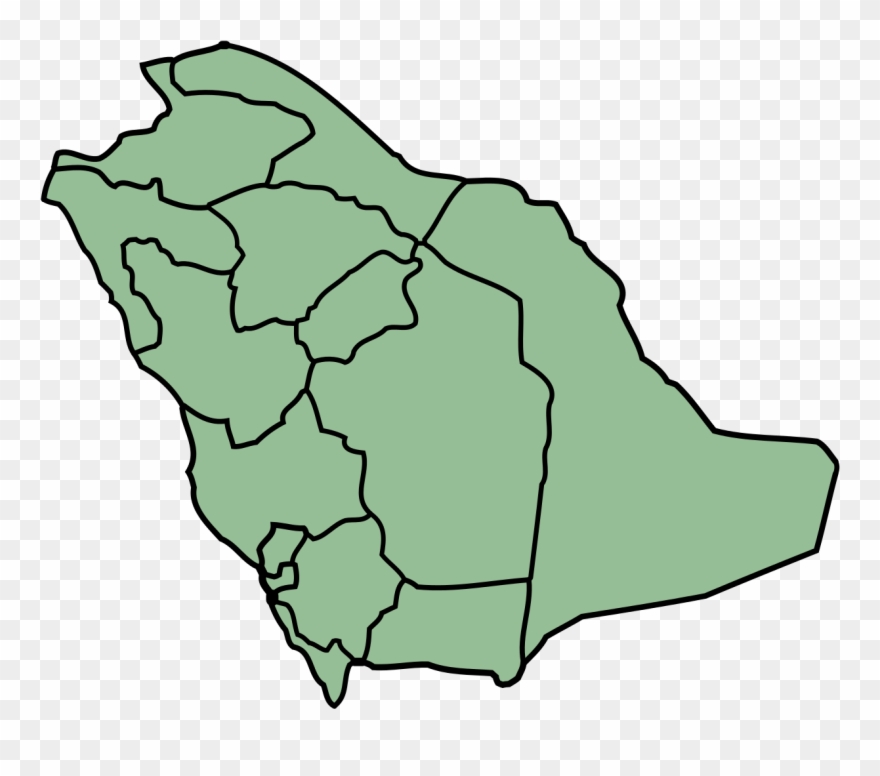 Saudi Arabia Provinces Template - Saudi Arabia Clipart