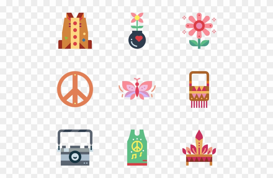 Hippie And Peace - Peace Not War Clipart