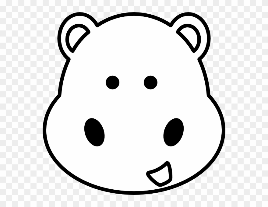 Hippo Drawing Eye - Dibujos De Hipopotamos Bebes Para Colorear Clipart
