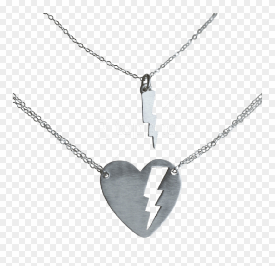 Free Png Heart Necklace Png Images Transparent - Lightning Bolt Heart Necklace Clipart